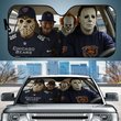 Chicago Bears Horror Movie Car Sunshade | NFL Halloween Windshield Cover Funny Car Sunshade Limited Edition