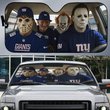 New York Giants Horror Movie Car Sunshade | NFL Halloween Windshield Cover Funny Car Sunshade Limited Edition