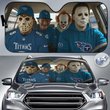 Tennessee Titans Horror Movie Car Sunshade | NFL Halloween Windshield Cover Funny Car Sunshade Limited Edition