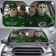 Green Bay Packers Horror Movie Car Sunshade | NFL Halloween Windshield Cover Funny Car Sunshade Limited Edition