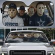 Dallas Cowboys Horror Movie Car Sunshade | NFL Halloween Windshield Cover Funny Car Sunshade Limited Edition