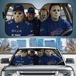 Buffalo Bills Horror Movie Car Sunshade | NFL Halloween Windshield Cover Funny Car Sunshade Limited Edition