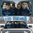 Houston Texans Horror Movie Car Sunshade | NFL Halloween Windshield Cover Funny Car Sunshade Limited Edition