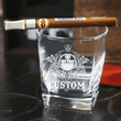 Personalized Edmonton Oilers Decanter Set Wooden Box Custom Gift