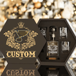 Personalized St. Louis Blues Decanter Set Wooden Box Custom Gift