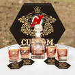 Personalized New Jersey Devils Decanter Set Wooden Box Custom Gift