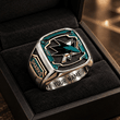San Jose Sharks NHL Custom Fan Ring Print Style 3