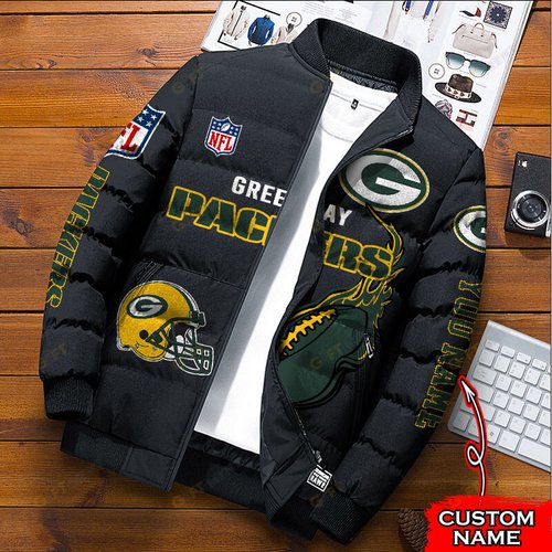 Green Bay Packers           Custom Name Down Jacket Shirt