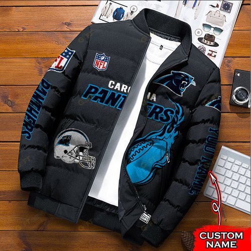 Carolina Panthers           Custom Name Down Jacket Shirt