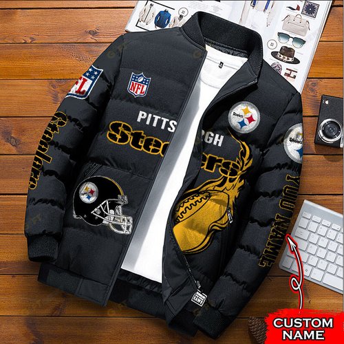 Pittsburgh Steelers Custom Name Down Jacket Shirt