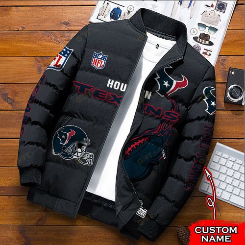 Houston Texans Custom Name Down Jacket Shirt