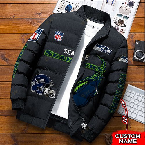 Seattle Seahawks Custom Name Down Jacket Shirt