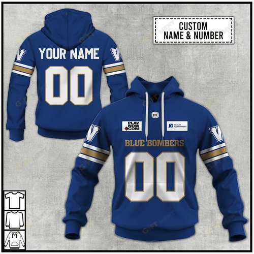 Personalized CFL Winnipeg Blue Bombers Jersey 2022 Hoodie