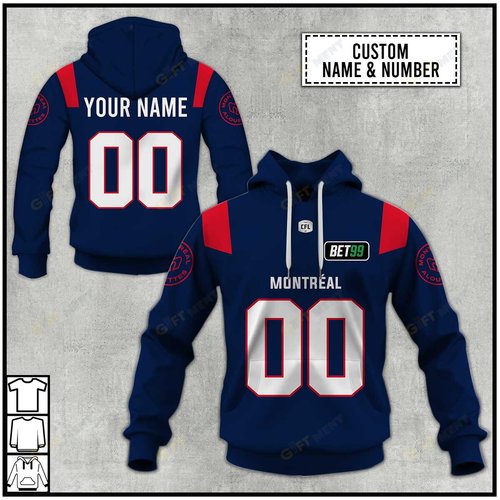 Personalized CFL Montreal Alouettes Jersey 2022 Hoodie