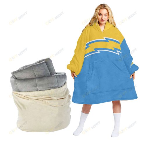 Los Angeles Chargers Oodie Blanket Hoodie Snuggie Hoodies For All Family