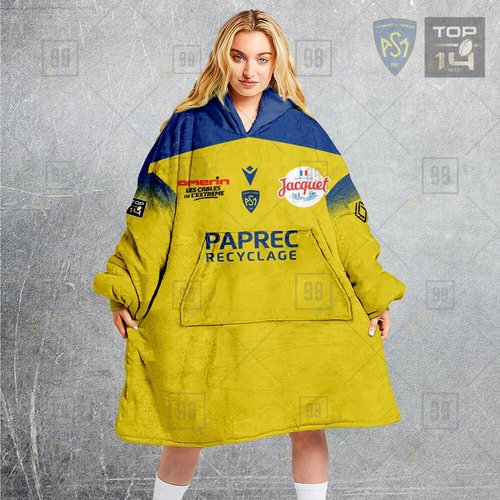 Personalized Top14 ASM Clermont Auvergne Rugby Jersey Style 3D Oodie, Flanket, Blanket Hoodie, Snuggie