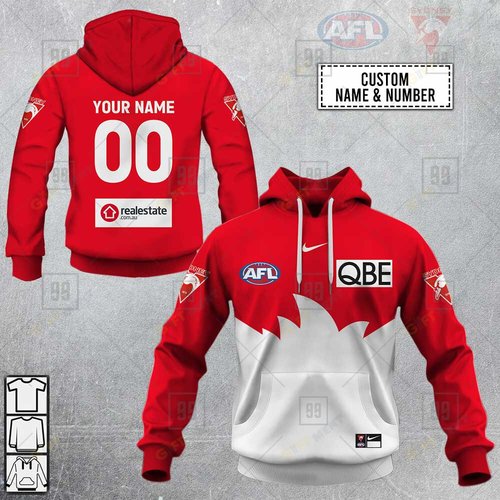 Personalized 2023 AFL Sydney Swans Jerseys Hoodie, T Shirt, Zip Hoodie, Sweatshirt