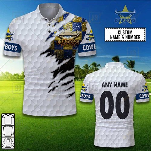Personalized NRL North Queensland Cowboys x Golf Polo Shirt