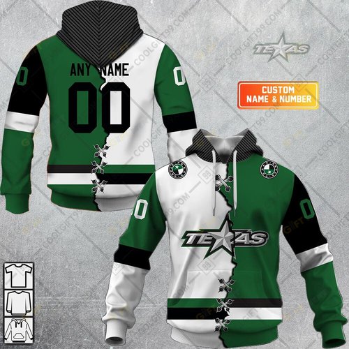 Personalized AHL   Texas Stars Mix Hoodie, T Shirt, Zip Hoodie, Sweatshirt