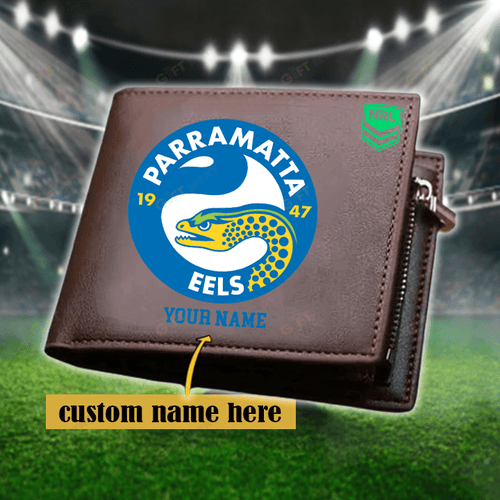 Parramatta Eels Personalized Leather Wallet For Fans