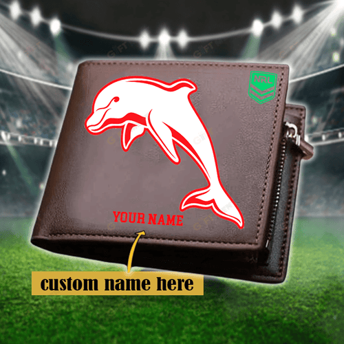 Dolphins Personalized Leather Wallet For Fans