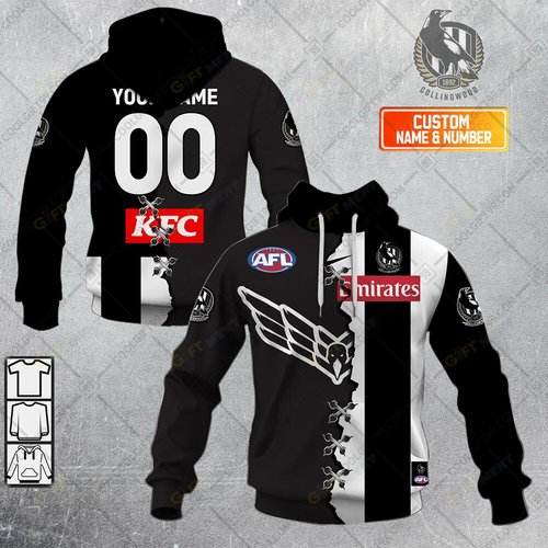 Personalized 2023 AFL Collingwood Magpies Mix Hoodie, T Shirt, Zip Hoodie, Sweatshirt