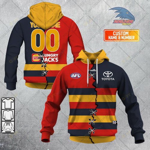 Personalized 2023 AFL Adelaide Crows Mix Hoodie, T Shirt, Zip Hoodie, Sweatshirt