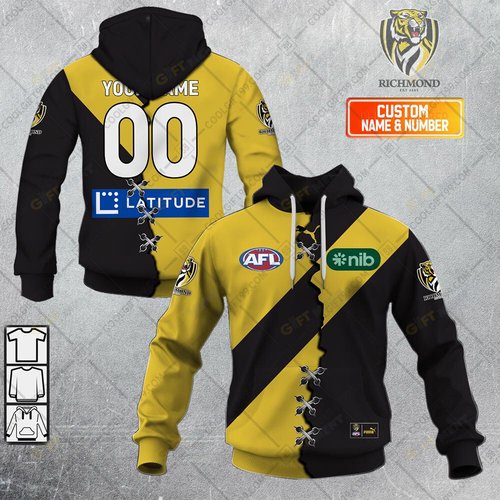 Personalized 2023 AFL Richmond Tigers Mix Hoodie, T Shirt, Zip Hoodie, Sweatshirt