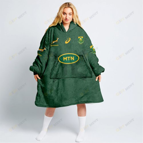 Personalized South African Springboks , Flanket, Blanket Hoodie, Snuggie