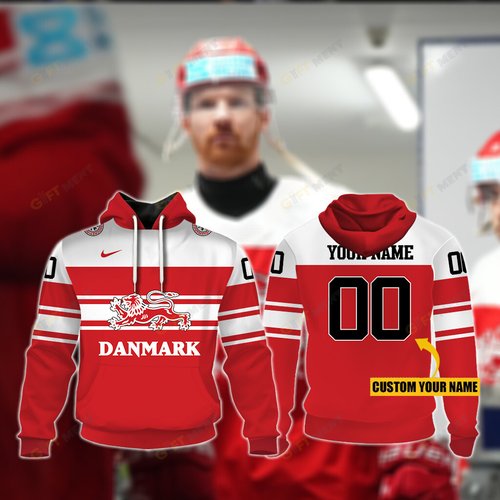 Personalized ICE DENMARK ice Hockey Style Hoodie, T Shirt, Zip Hoodie, Sweatshirt 2