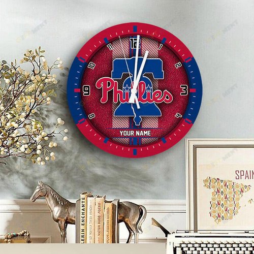 Philadelphia Phillies Wooden Clock
