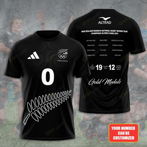 Personalized Black Ferns x New Zealand x Rugby World Cup 3D Apparel