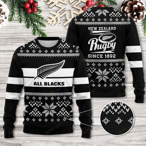 New Zealand x Rugby World Cup 3D Ugly Sweater