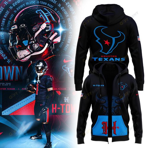 Men’s Nike HTown Blue Houston Texans Alternate Game Zip Hoodie
