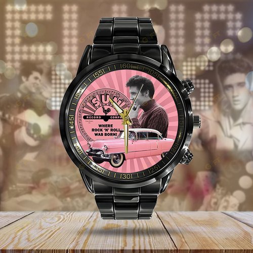 Elvis Presley Black Stainless Steel Watch