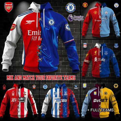 Mix 2 Premier League Teams, Select Any 2 Teams to Mix and Match! If you don’t see your team, email us, and we’ll make it happen for you!