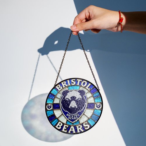 Bristol Bears Stained Glass Suncatcher for Window Hanging