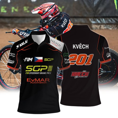 Personalized Jan Kvěch FIM Speedway SGP Premium Polo Shirt