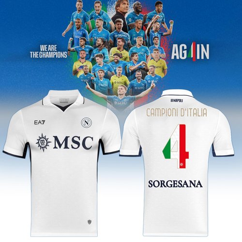 SSC Napoli Maglia Gara Away Campioni d’Italia 2024/2025 Jersey