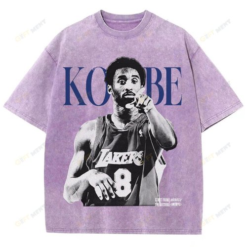 Vintage Style Unisex-Adult Oversized Graphic KOBE TEE Washed T Shirt | Washed Sweater |Washed Hoodie