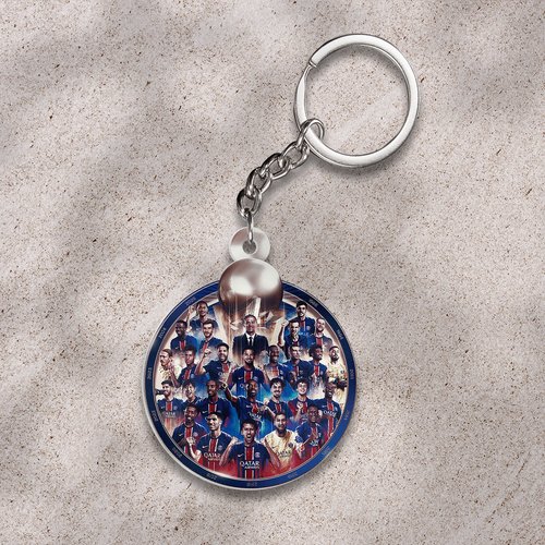 Paris Saint Germain Custom Shape 2 sided Keychain