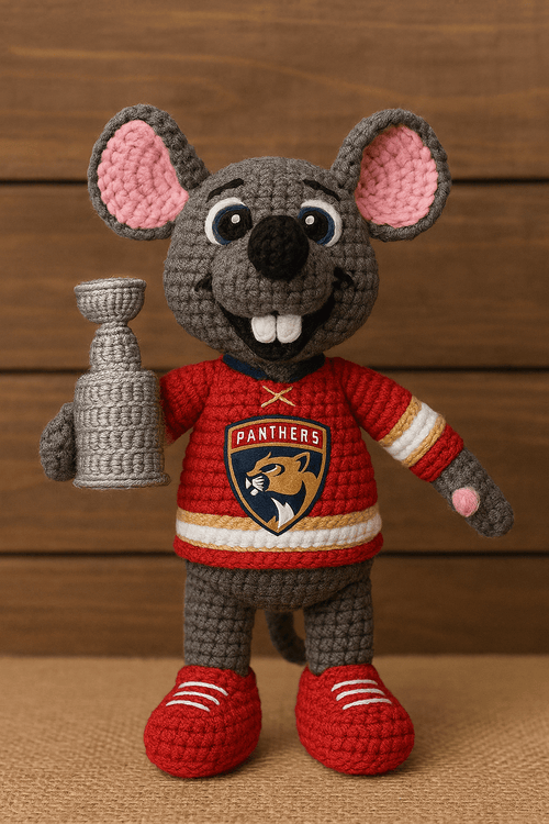 Handmade Mascot Inspired Amigurumi | FPanthers Crochet Mouse Plush