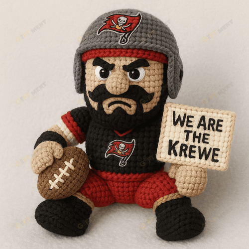 Handmade Tampa Bay Buccaneers Crochet | with Glasses & Chains | Gift for fans