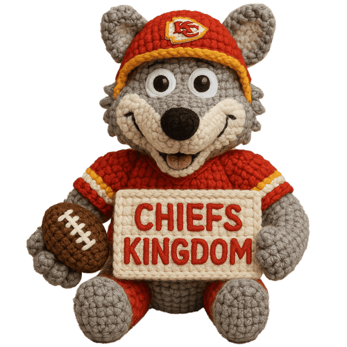 Handmade Kansas City Chiefs Crochet | with Glasses & Chains | Gift for fans