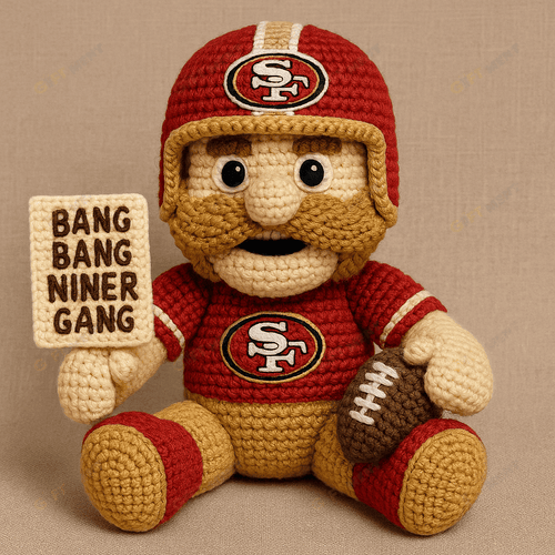 Handmade San Francisco 49ers Crochet | with Glasses & Chains | Gift for fans
