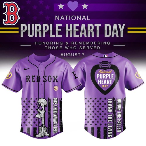 Boston Red Sox x Purple Heart Day Baseball Jersey I