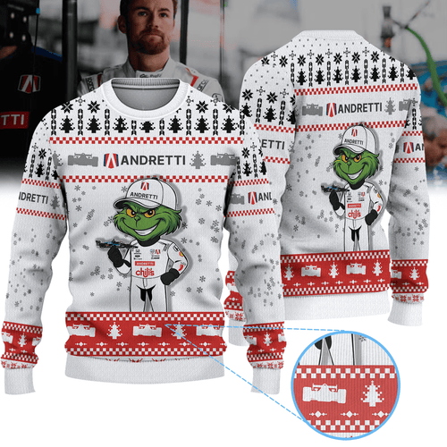 Andretti Global kyle kirkwood IndyCar × Grinch Ugly Christmas Sweater