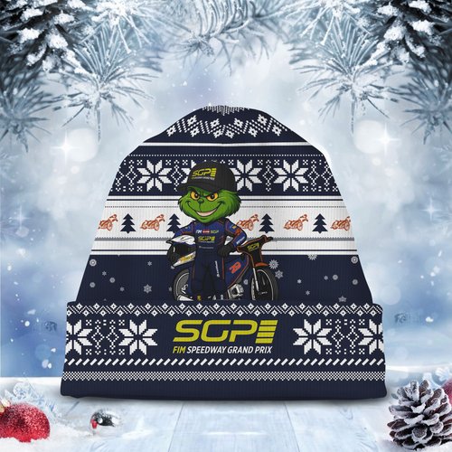 Andzejs Lebedevs × Grinch Speedway SGP Christmas Beanie Hat