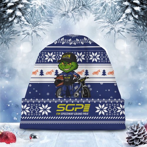 Brady Kurtz × Grinch Speedway SGP Christmas Beanie Hat