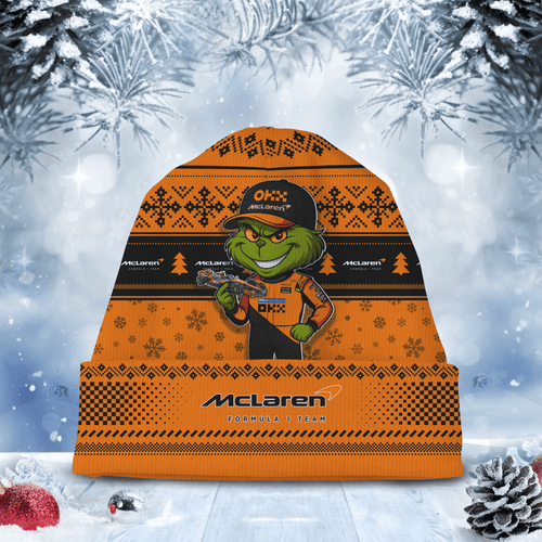 McLaren Formula 1 Team × Grinch F1 Christmas Beanie Hat